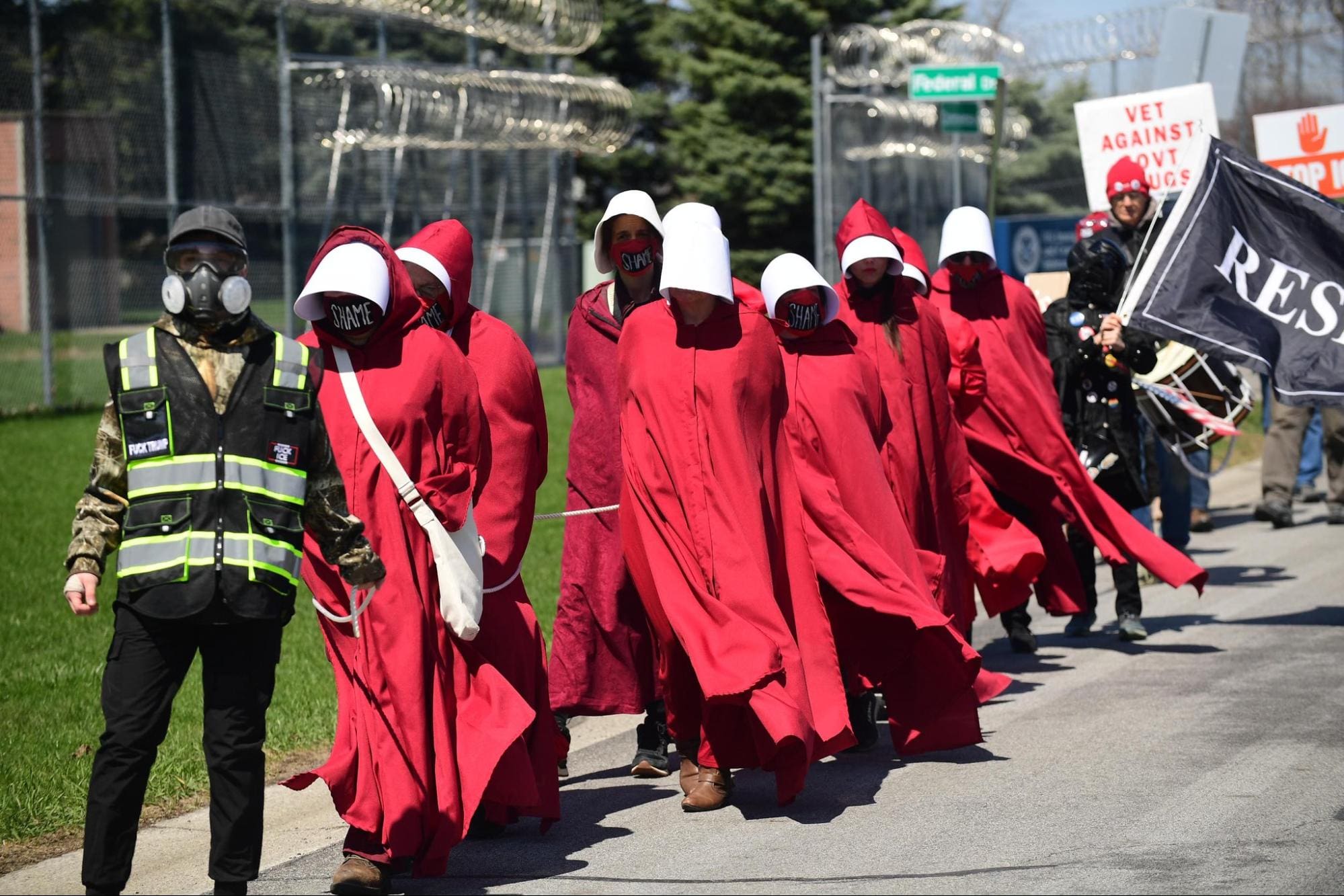 Rally action at Buffalo Federal Detention Center
